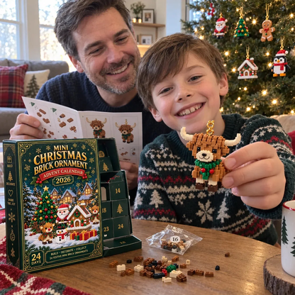𝐁i𝐥𝐥𝐡𝐨𝐥®🗽24-Day Mini Christmas Brick Ornament Advent Calendar – 24 Unique Buildable Holiday Models