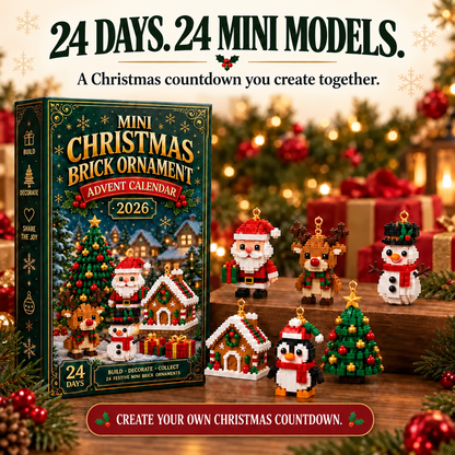 𝐁i𝐥𝐥𝐡𝐨𝐥®🗽24-Day Mini Christmas Brick Ornament Advent Calendar – 24 Unique Buildable Holiday Models