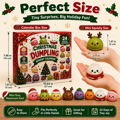 Calendar and mini squishy size guide